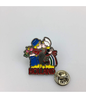 Pin kussend paar Holland zilver Pin kussend paar Holland zilver