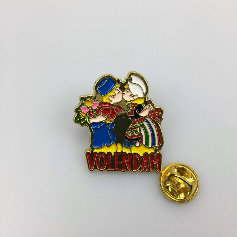 Pin kussend paar Holland zilver Pin kussend paar Holland zilver