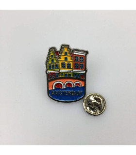 Pin huisjes Amsterdam zilver Pin huisjes Amsterdam zilver