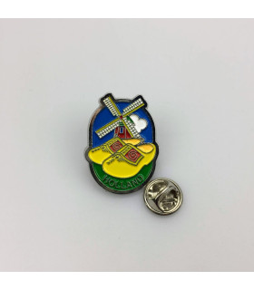 Pin klompen met molen zilver Pin klompen met molen zilver