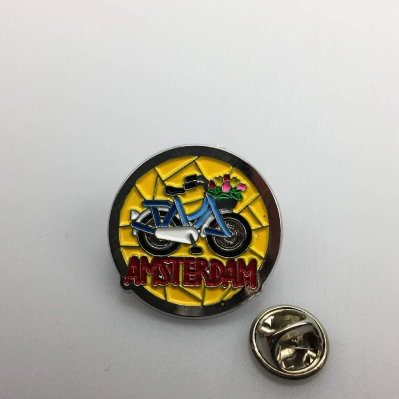 Pin fiets Amsterdam zilver Pin fiets Amsterdam zilver