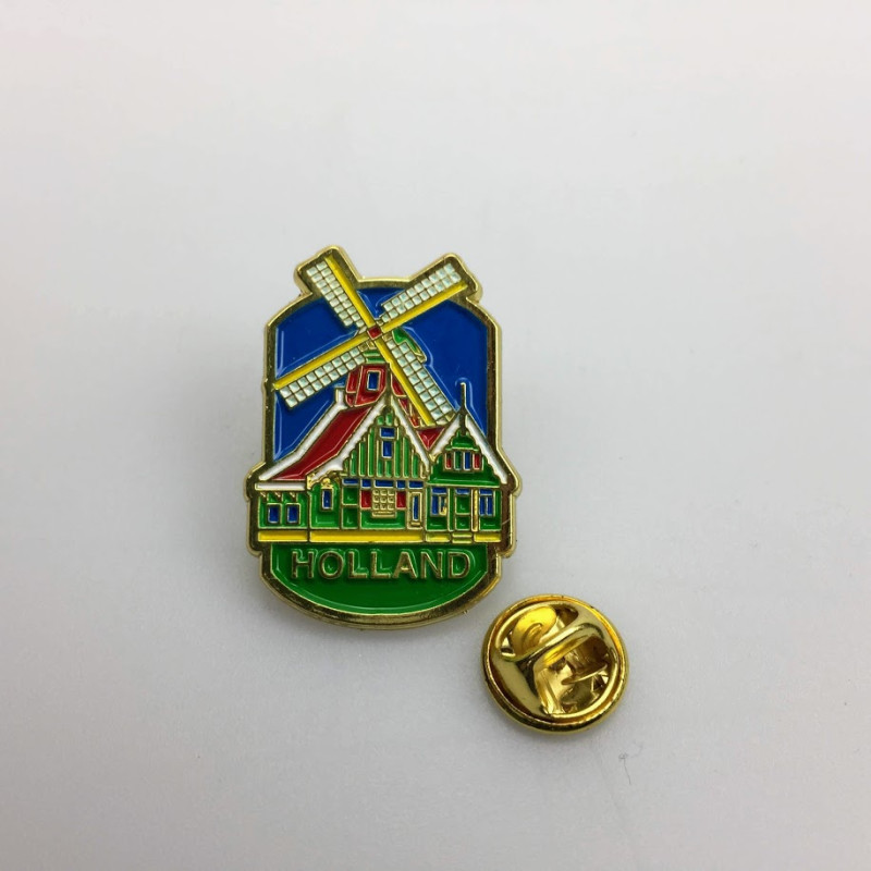 Pin molen huisjes Holland goud Pin molen huisjes Holland goud