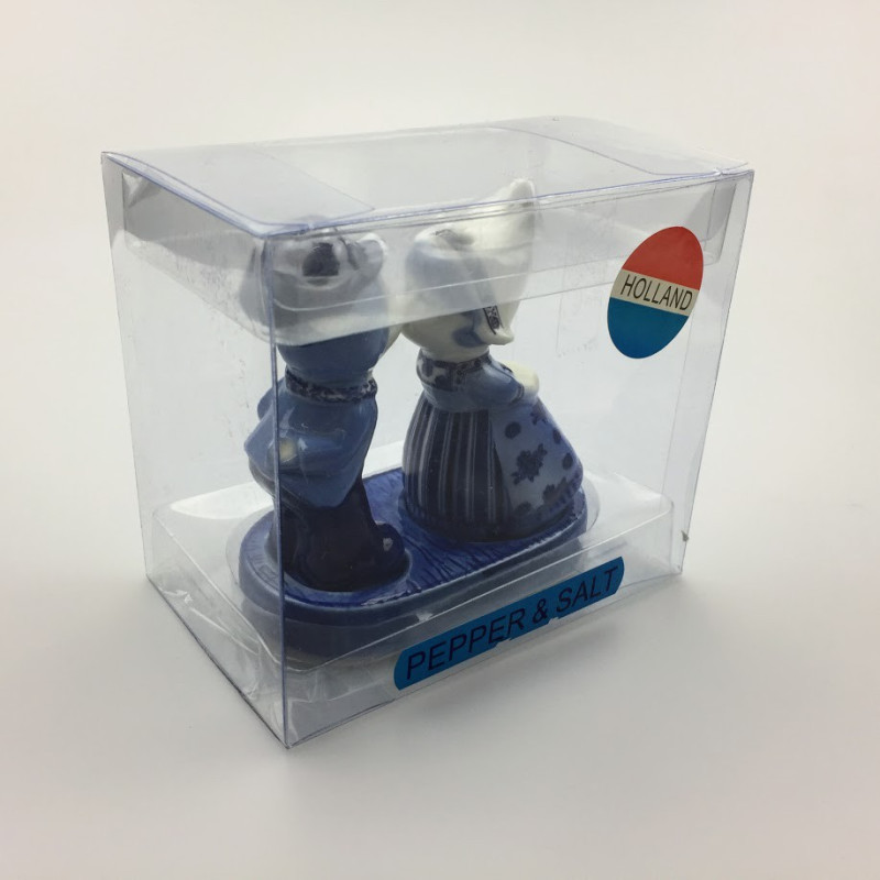 Kussend Paartje Peper en Zout Delftsblauw 12 cm Kussend Paartje Peper en Zout Delftsblauw 12 cm