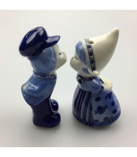 Kussend Paartje Peper en Zout Delftsblauw 12 cm Kussend Paartje Peper en Zout Delftsblauw 12 cm