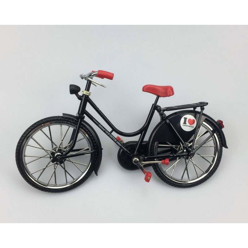 Ruwe slaap herhaling Neem een ​​bad Miniatuur fiets Zwart 23 x 13 cm | Schaal 1:8