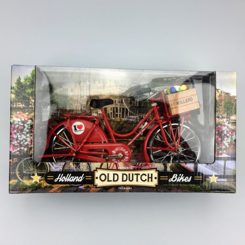 Miniatuurfiets rood 23 x 13 cm