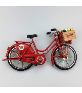 Miniatuurfiets rood 23 x 13 cm
