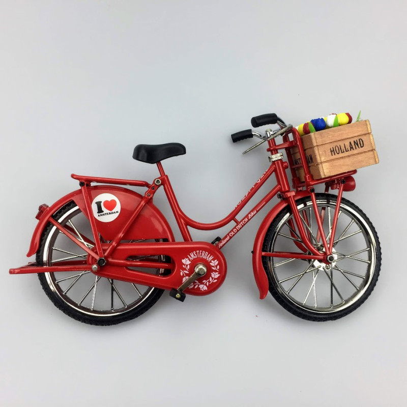 Miniatuurfiets rood 23 x 13 cm