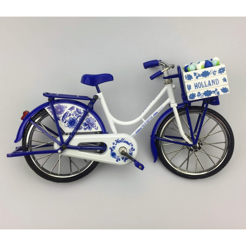 Miniatuurfiets delftsblauw 23 x 13 cm Miniatuurfiets delftsblauw 23 x 13 cm