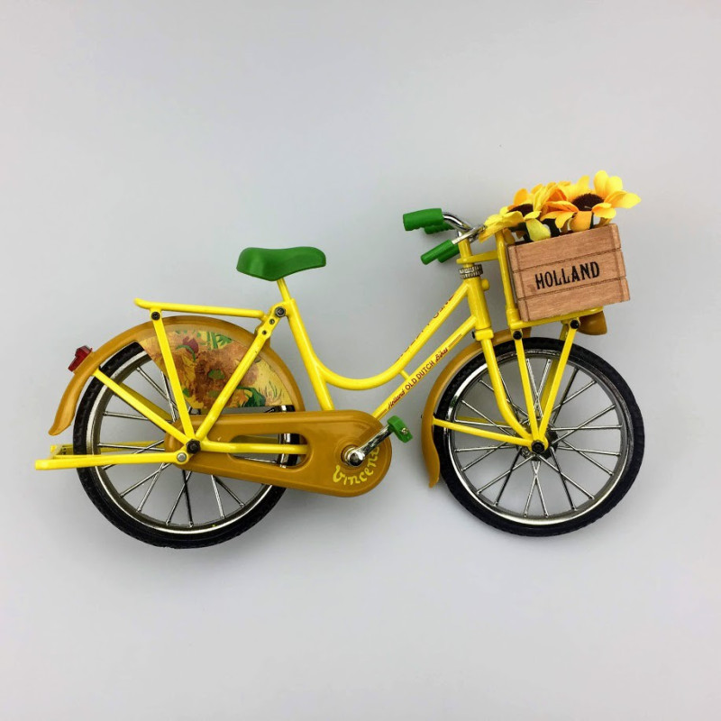 Miniatuurfiets Zonnebloemen van Gogh 23 x 13 cm Miniatuurfiets Zonnebloemen van Gogh 23 x 13 cm