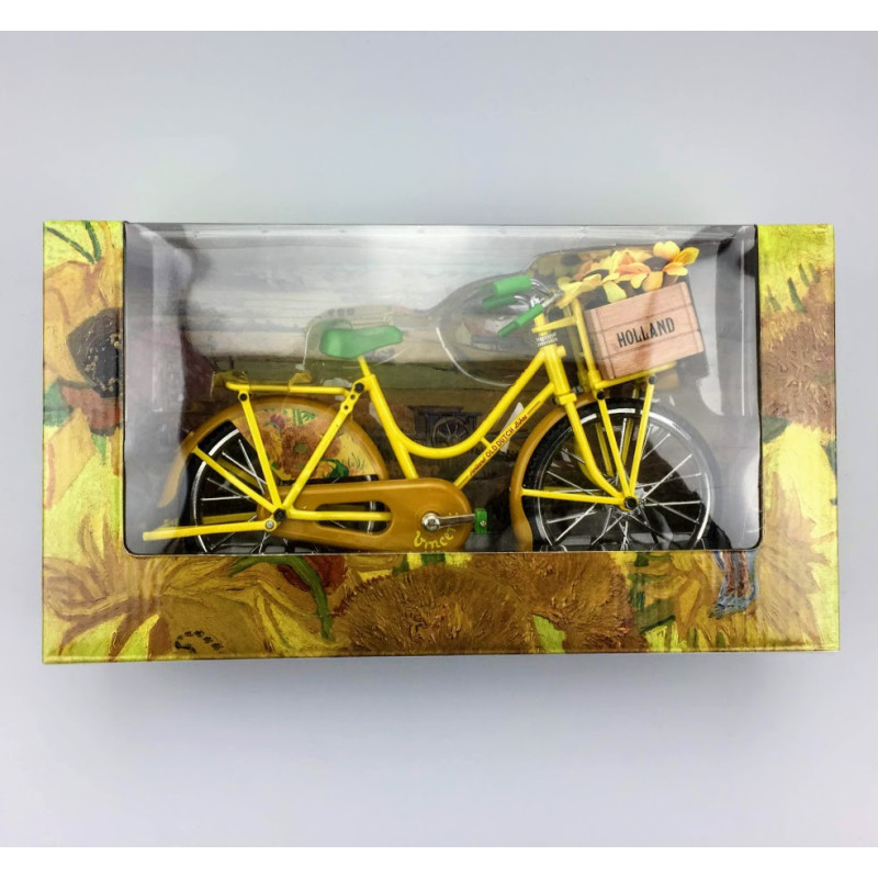 Miniatuurfiets Zonnebloemen van Gogh 23 x 13 cm Miniatuurfiets Zonnebloemen van Gogh 23 x 13 cm