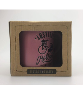 Mok Amsterdam Holland Fiets Roze Mok Amsterdam Holland Fiets Roze