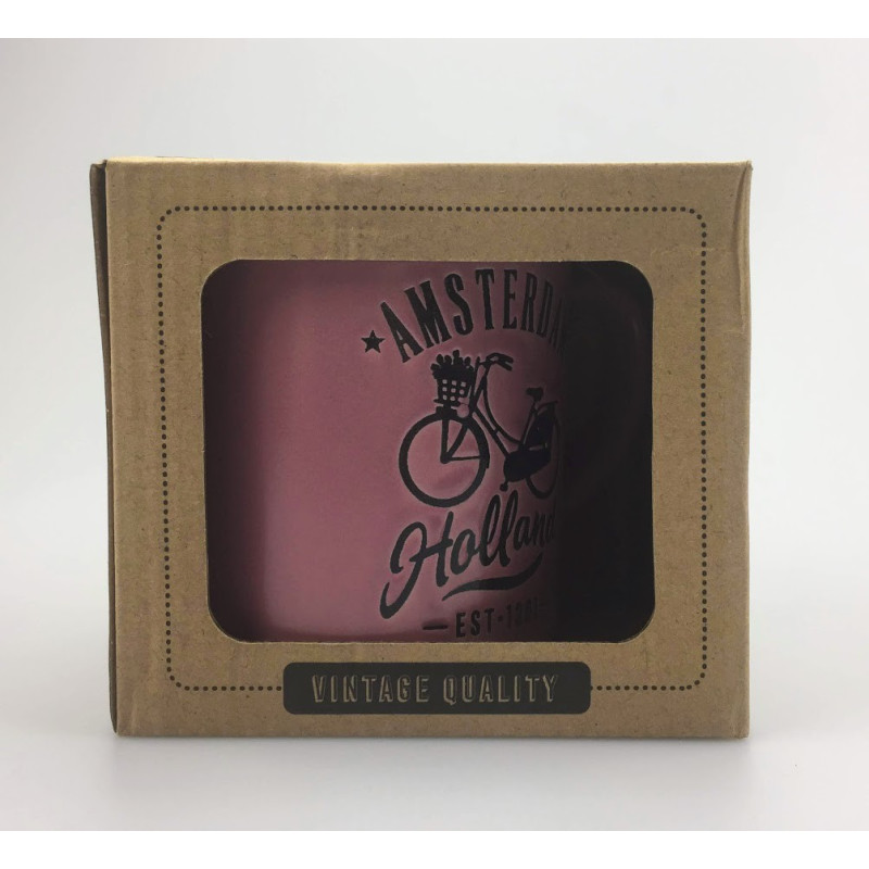 Mok Amsterdam Holland Fiets Roze Mok Amsterdam Holland Fiets Roze