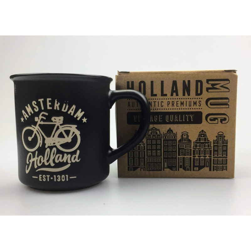 Mok Amsterdam Holland Fiets zwart Mok Amsterdam Holland Fiets zwart