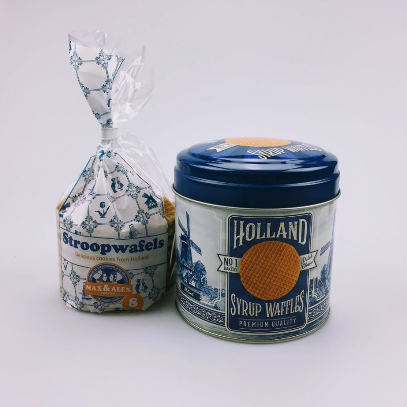 Stroopwafels in blik Holland delftsblauw Stroopwafels in blik Holland delftsblauw