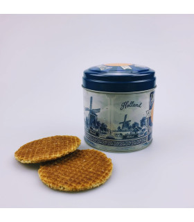 Stroopwafels in blik Holland delftsblauw Stroopwafels in blik Holland delftsblauw