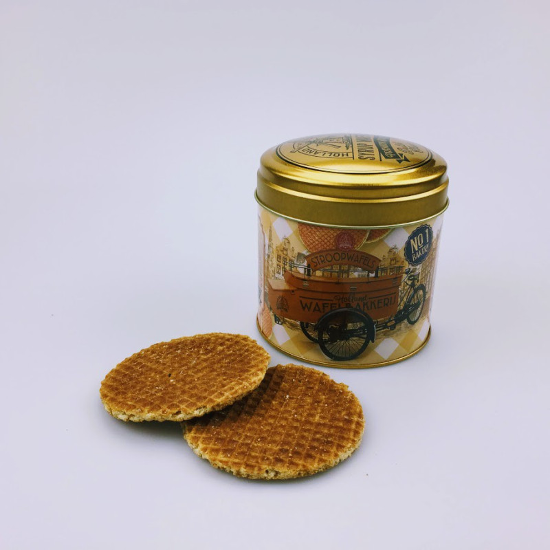 Stroopwafels in blik Bakkersfiets Stroopwafels in blik Bakkersfiets