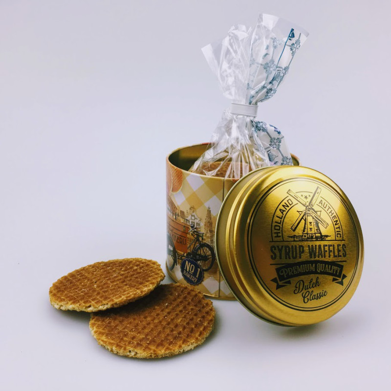 Stroopwafels in blik Bakkersfiets Stroopwafels in blik Bakkersfiets