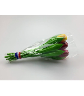 Boeket van 9 houten tulpen 20 cm Multi Color 1 Boeket van 9 houten tulpen 20 cm Multi Color 1