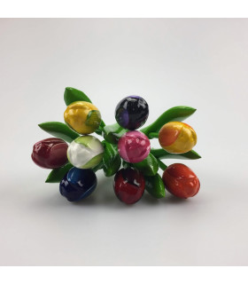 Boeket van 9 houten tulpen 20 cm Multi Color 1 Boeket van 9 houten tulpen 20 cm Multi Color 1
