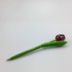Houten tulp pen rood-aubergine