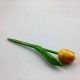Houten tulp pen geel-oranje
