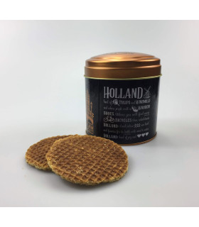 Stroopwafels in blik Amsterdam Holland goud Stroopwafels in blik Amsterdam Holland goud
