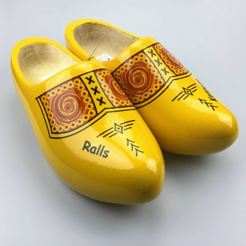 Klompen met naam geel [boerengele uitvoering]