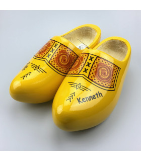 Klompen met naam geel [boerengele uitvoering]