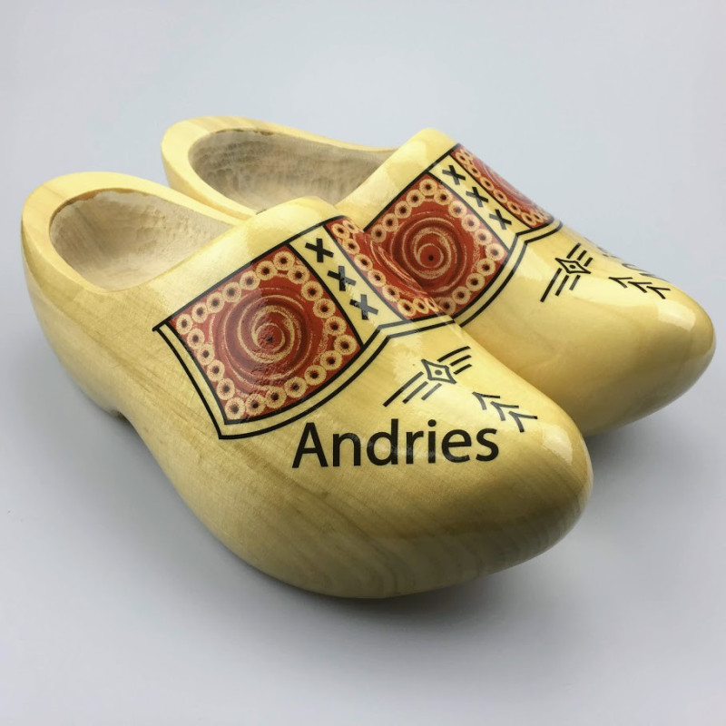 Klompen met naam geel [transparantgele uitvoering]