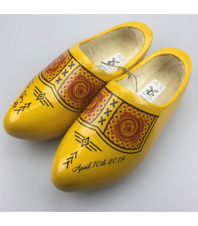 Klompen met naam geel [boerengele uitvoering]