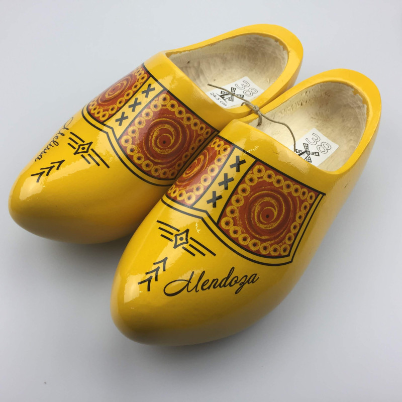 Klompen met naam geel [boerengele uitvoering]