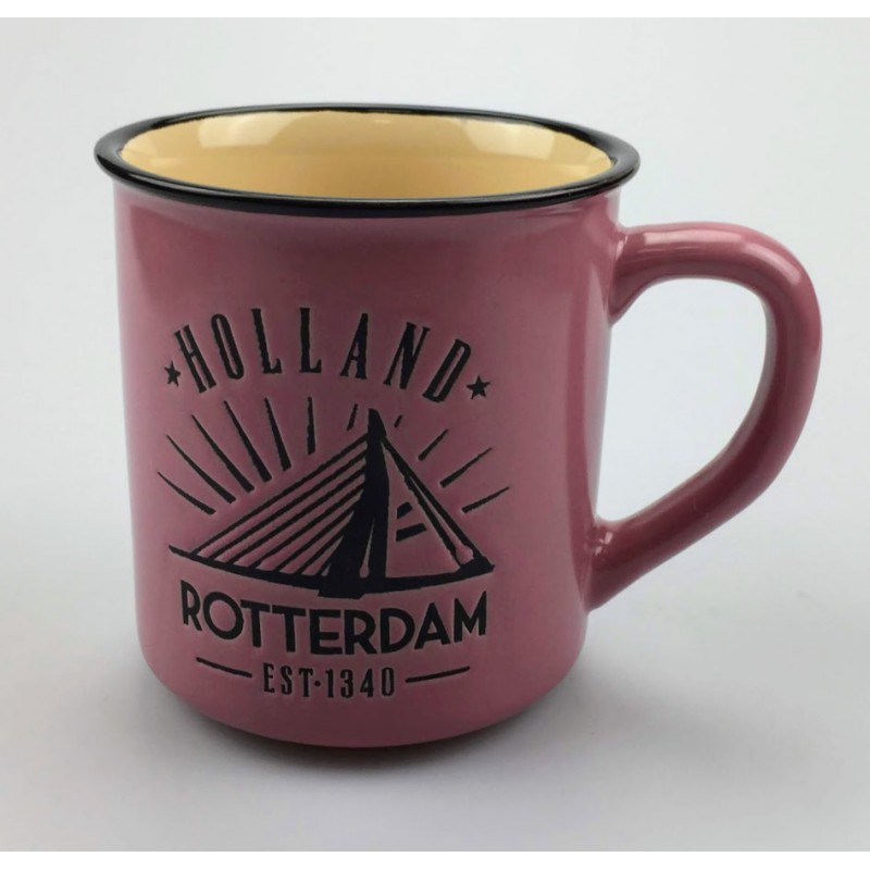 Vergelijkbaar gevolgtrekking lengte Mok Rotterdam roze retro vintage verpakking