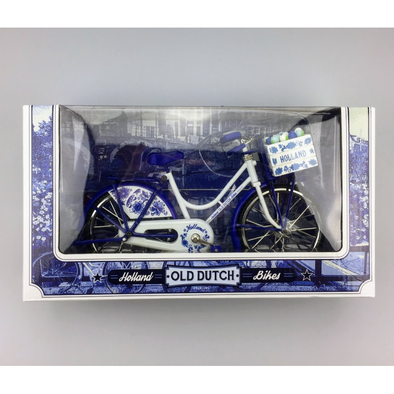 Miniatuurfiets delftsblauw 23 x 13 cm