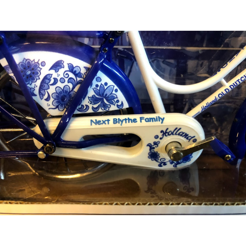 Miniatuurfiets delftsblauw 23 x 13 cm