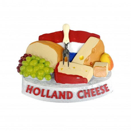 3D magneet cheese & grapes Holland