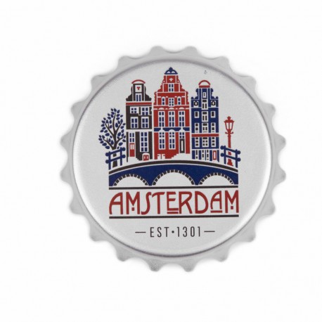 Opener magneet huisjes Amsterdam