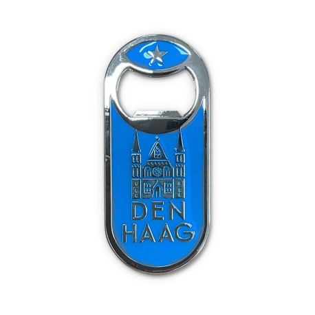 Magneet opener Den Haag blauw