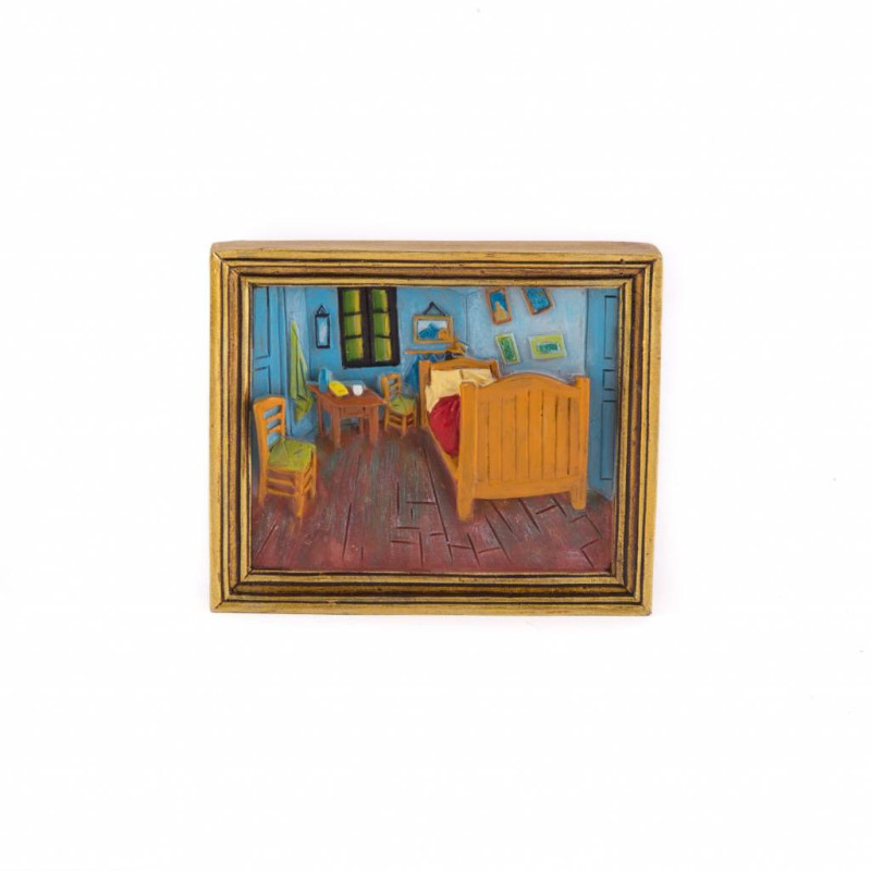 magneet met 3D slaapkamer v Vincent van Gogh magneet met 3D slaapkamer v Vincent van Gogh