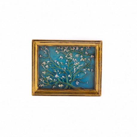 magneet met 3D Amandelbloesem v Vincent van Gogh