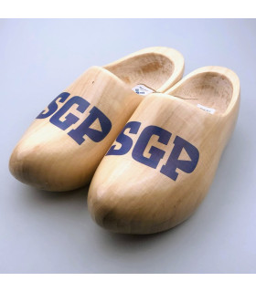 Klompen met logo politieke partij Nederland