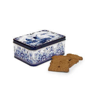 Speculaas in blik Holland Delfts Blauw Speculaas in blik Holland Delfts Blauw