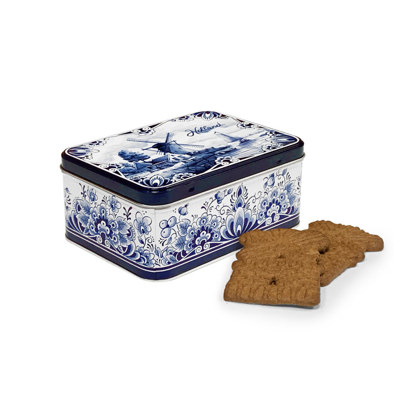 Speculaas in blik Holland Delfts Blauw Speculaas in blik Holland Delfts Blauw