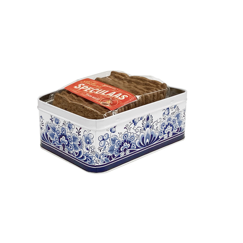 Speculaas in blik Holland Delfts Blauw Speculaas in blik Holland Delfts Blauw