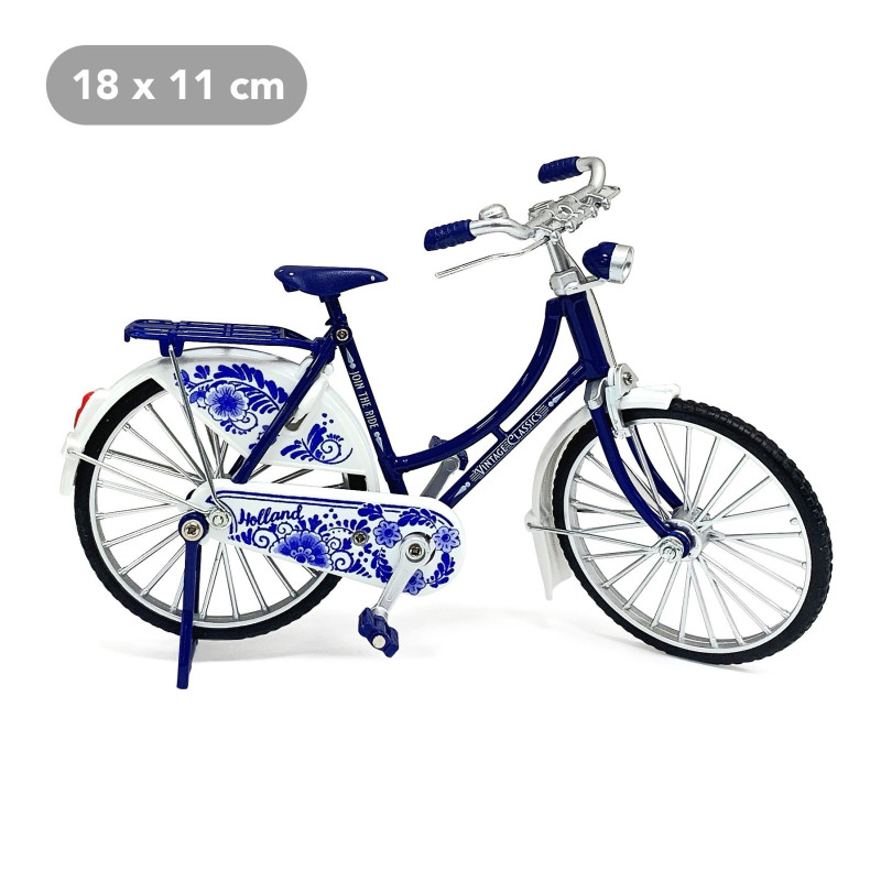 Miniatuurfiets delftsblauw 18 x 11 cm Miniatuurfiets delftsblauw 18 x 11 cm