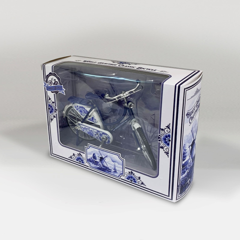 Miniatuurfiets delftsblauw 18 x 11 cm Miniatuurfiets delftsblauw 18 x 11 cm