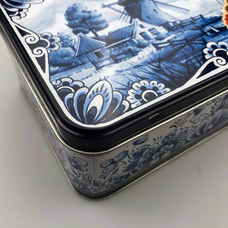 Speculaas in blik Holland Delfts Blauw Speculaas in blik Holland Delfts Blauw