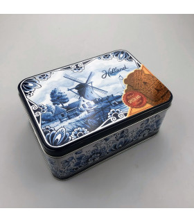 Speculaas in blik Holland Delfts Blauw Speculaas in blik Holland Delfts Blauw