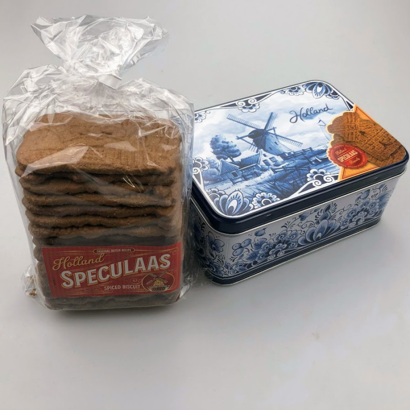 Speculaas in blik Holland Delfts Blauw