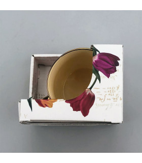Beker pretty tulips groen/goud incl luxe kadoverpakking Beker pretty tulips groen/goud incl luxe kadoverpakking